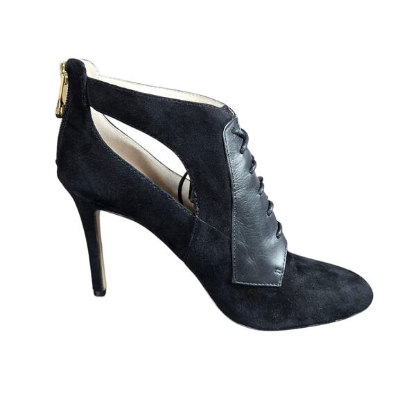 Louise et Cie Shoes Womens Size 8M Suede Leather Cutout Lace Up Heels Booties - Picture 2 of 11